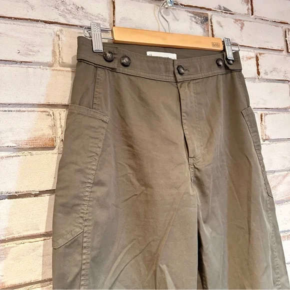 Everlane The Barrel Pant Olive Green - Picture 2 of 9